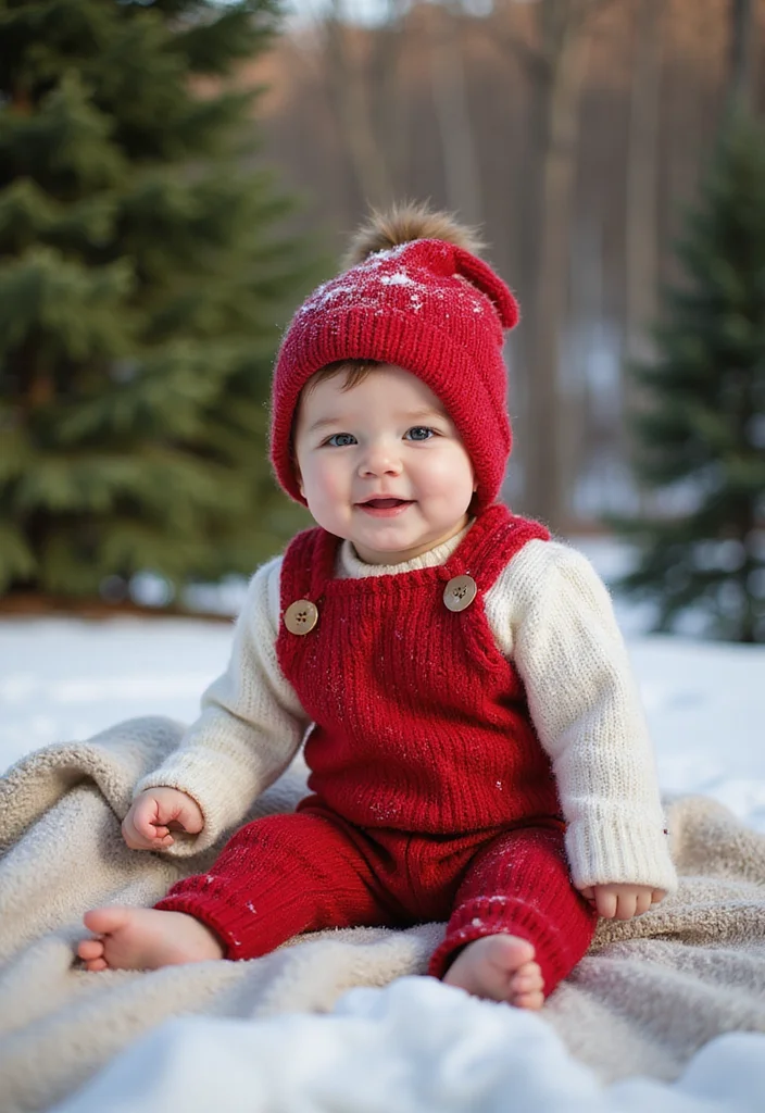 12 Adorable Santa Baby Photoshoot Ideas That Will Melt Your Heart (You Won't Believe #6!) - 8. Natural Outdoor Shoot
