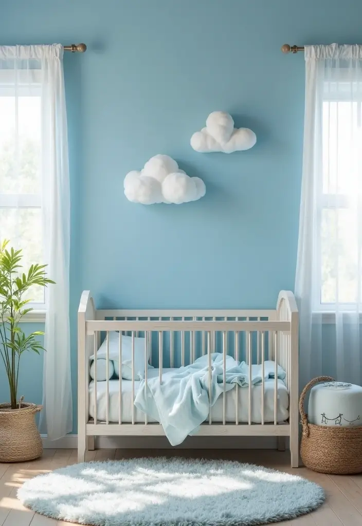 12 Dreamy Shades of Blue That'll Transform Your Baby's Room into a Tranquil Oasis! - 1. Sky Blue: The Gentle Embrace of Daylight