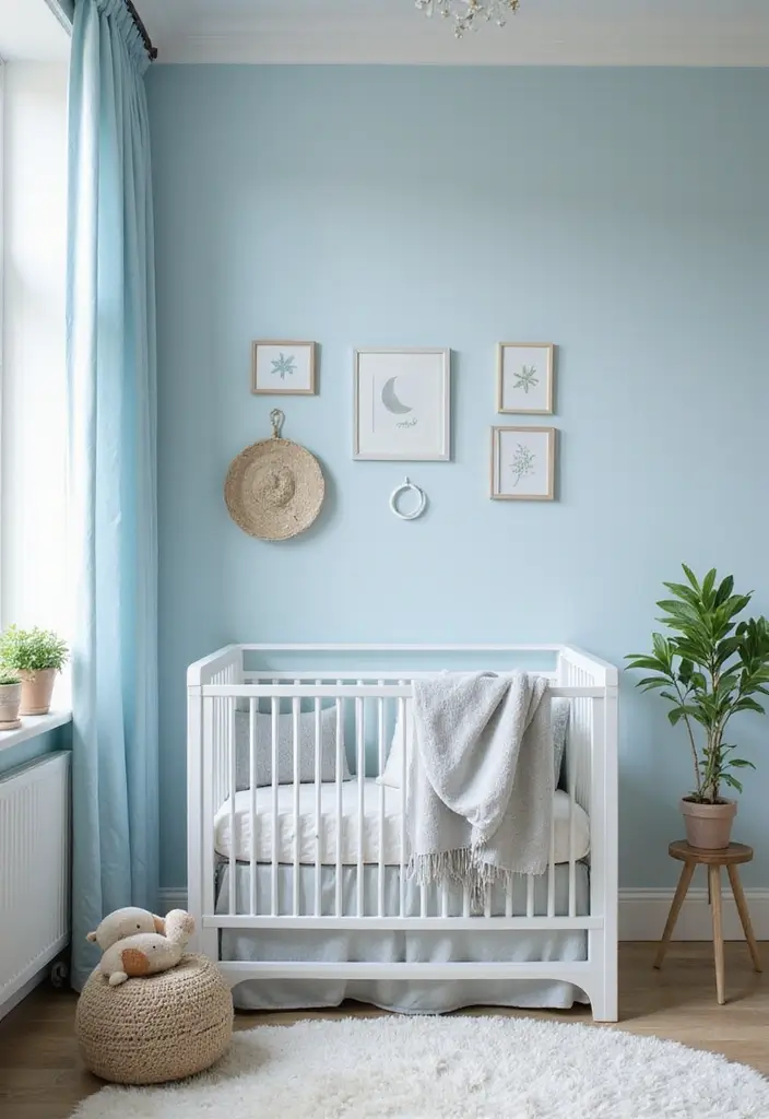 12 Dreamy Shades of Blue That'll Transform Your Baby's Room into a Tranquil Oasis! - 6. Baby Blue: Classic and Timeless