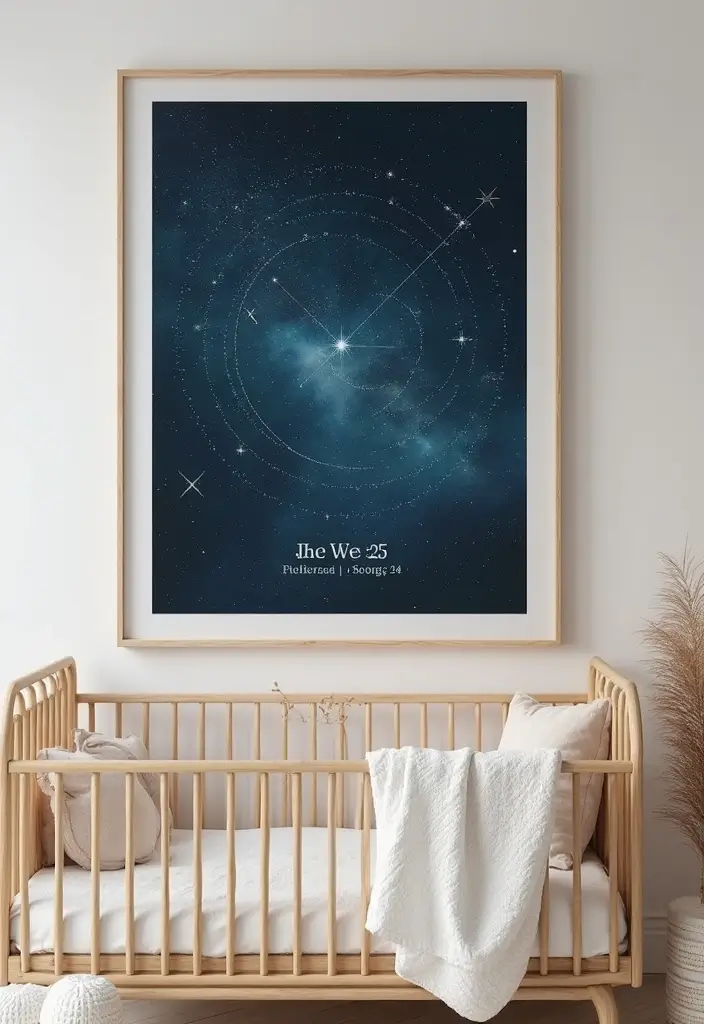 13 Personalized Nursery Art Ideas That Will Make Your Baby's Room One-of-a-Kind! - 10. Star Maps