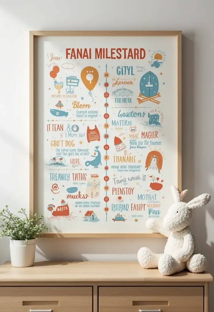 13 Personalized Nursery Art Ideas That Will Make Your Baby's Room One-of-a-Kind! - 8. Personalized Milestone Boards