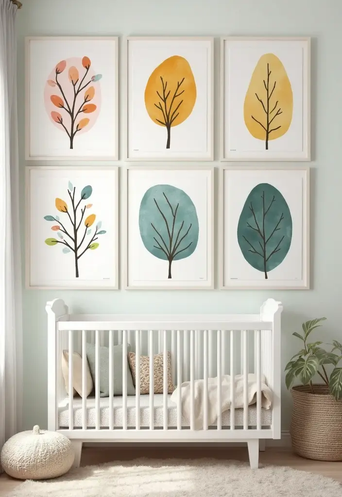 13 Personalized Nursery Art Ideas That Will Make Your Baby's Room One-of-a-Kind! - 9. Whimsical Nature Prints