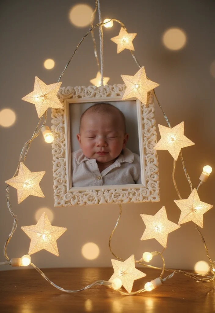 14 Crafty New Year Baby Announcement Ideas That Are Absolutely Adorable! - 1. Twinkling Star Announcement