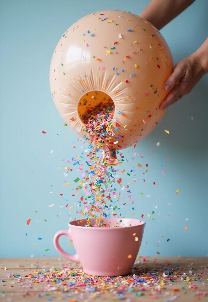 14 Crafty New Year Baby Announcement Ideas That Are Absolutely Adorable! - 10. Confetti Shower Reveal