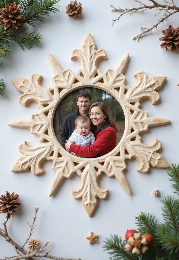 14 Crafty New Year Baby Announcement Ideas That Are Absolutely Adorable! - 12. Seasonal Craft Announcement