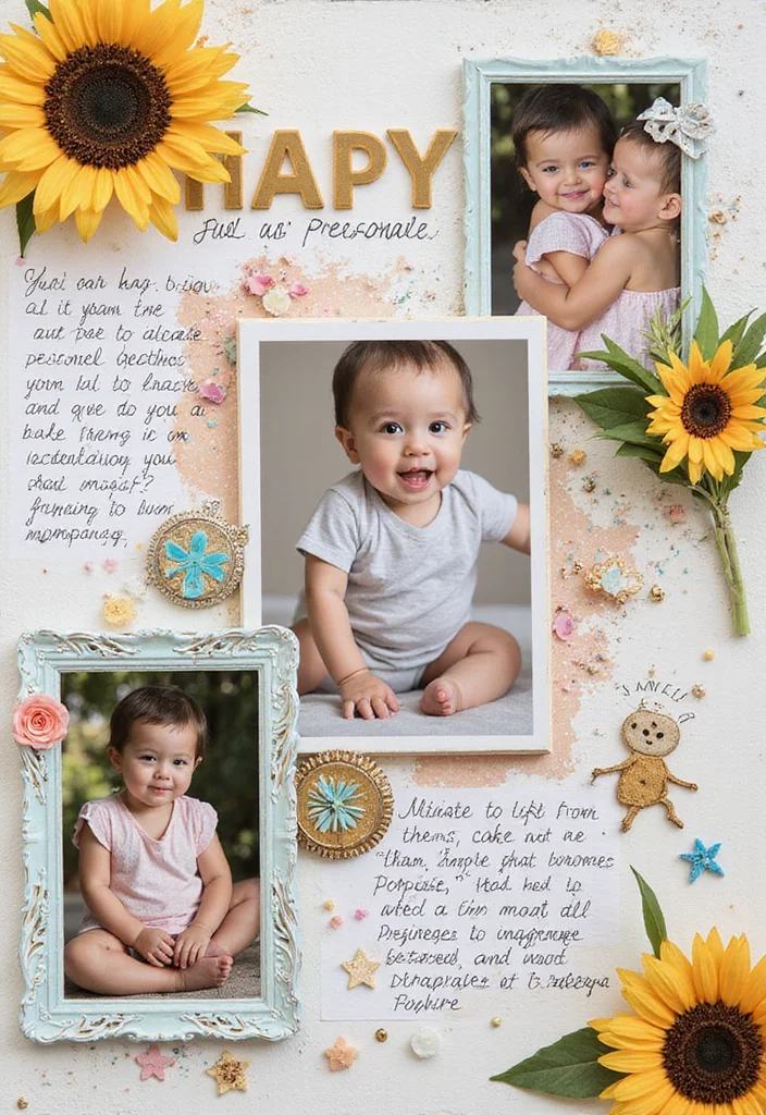 14 Crafty New Year Baby Announcement Ideas That Are Absolutely Adorable! - 13. Scrapbook Announcement