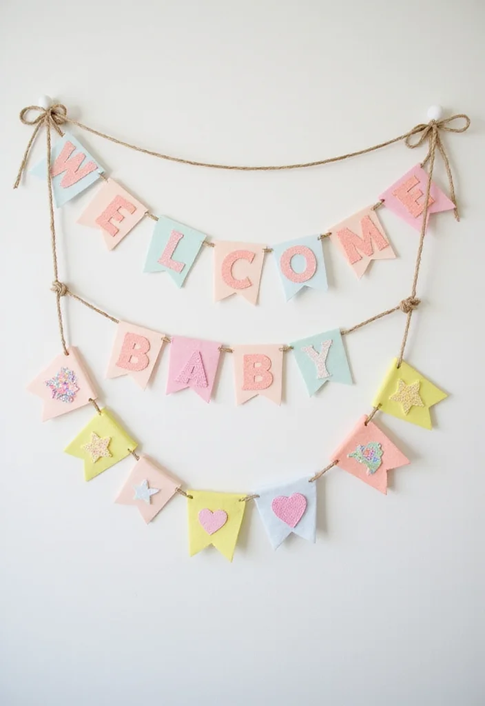 14 Crafty New Year Baby Announcement Ideas That Are Absolutely Adorable! - 14. DIY Banner Announcement