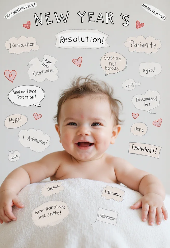 14 Crafty New Year Baby Announcement Ideas That Are Absolutely Adorable! - 8. New Year Resolution Announcement