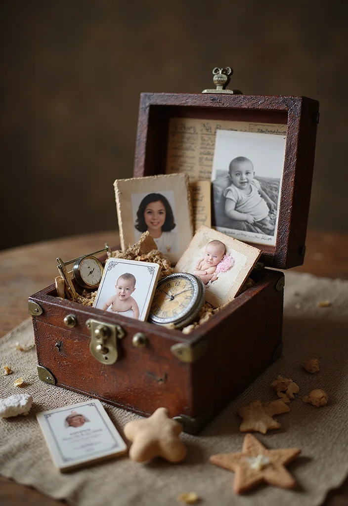 14 Crafty New Year Baby Announcement Ideas That Are Absolutely Adorable! - 9. Time Capsule Announcement