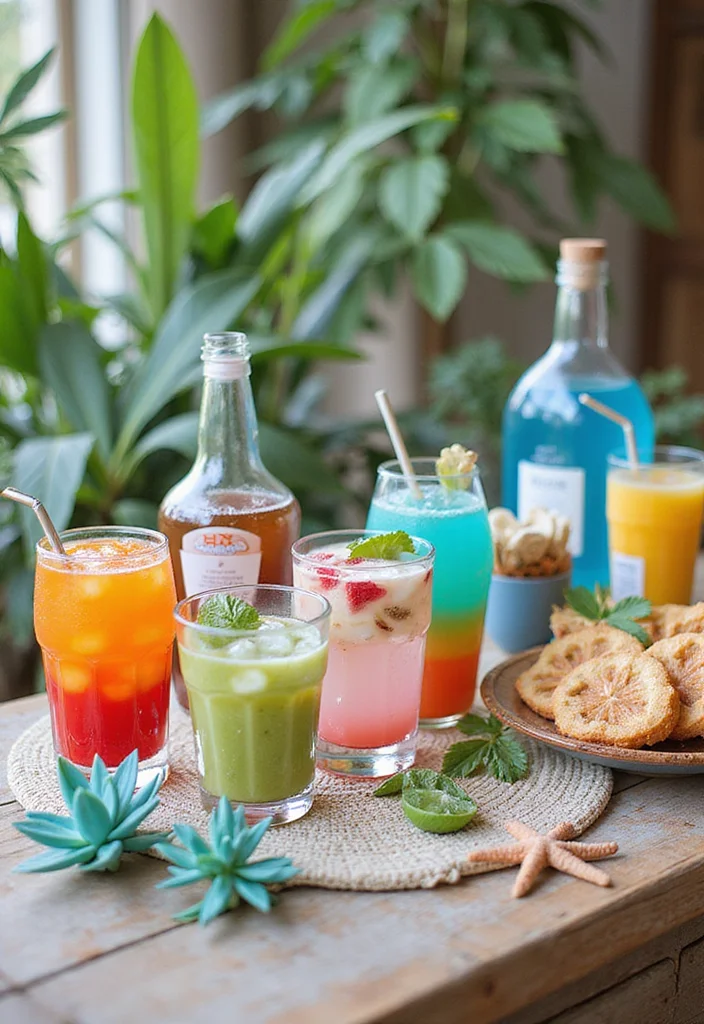 15 Coastal Baby Shower Decorations That Will Make Waves with Guests (You Won't Believe #7!) - 15. Themed Drink Station