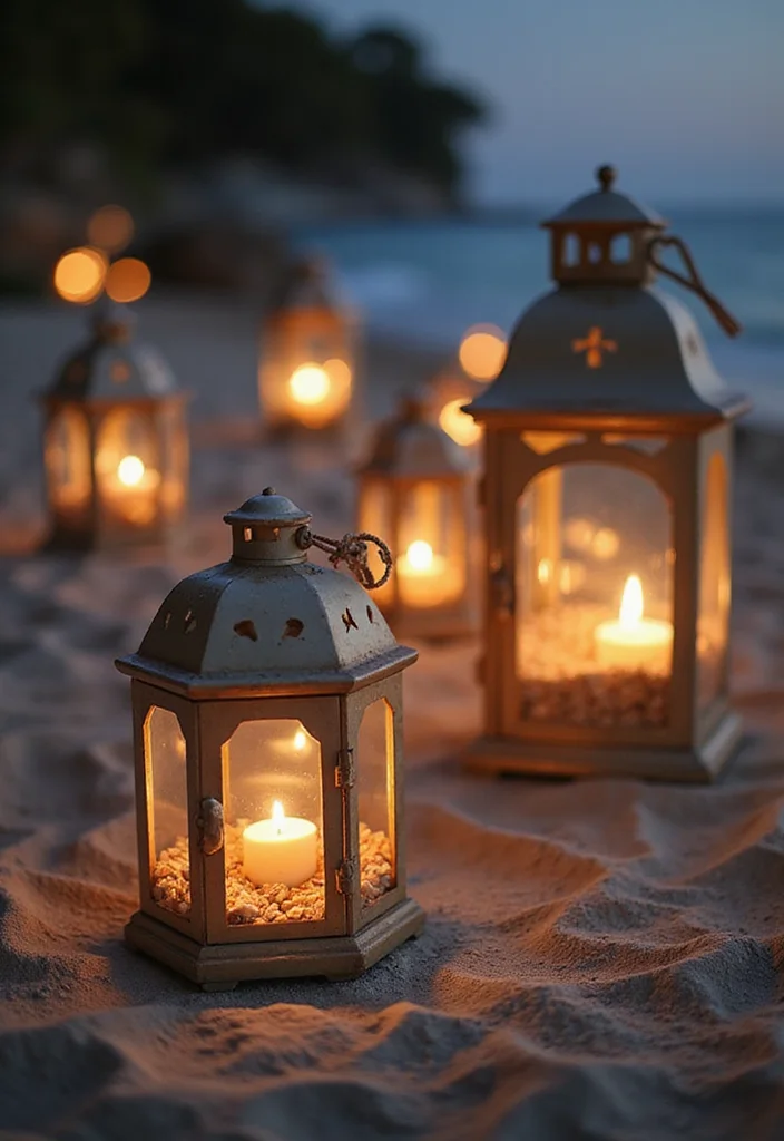 15 Coastal Baby Shower Decorations That Will Make Waves with Guests (You Won't Believe #7!) - 8. Lanterns with Coastal Touches