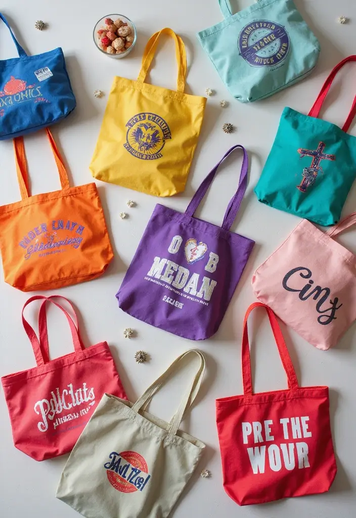 16 Budget-Friendly Return Gifts for Baby Showers That Look Expensive (You Won’t Believe #8!) - 5. Customized Tote Bags