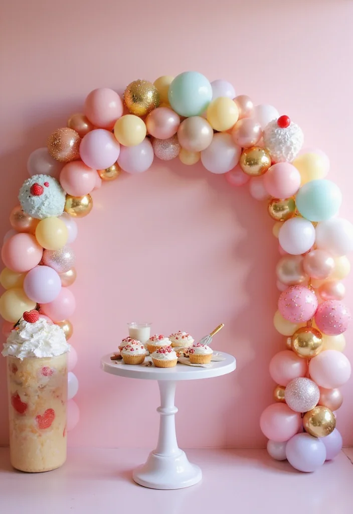 16 Unique Balloon Arch Ideas to Make Your Baby Shower Unforgettable (#8 Will Blow Your Mind!) - 14. Sweet Treats