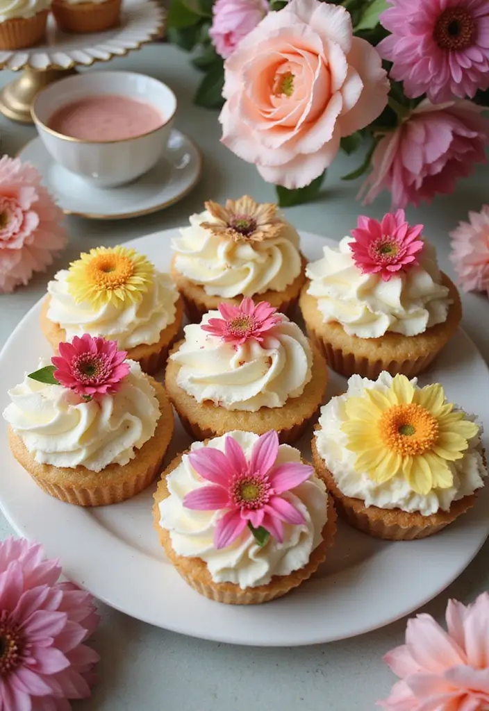 17 Floral Baby Shower Theme Ideas That Will Make Your Event Unforgettable! - 13. Floral Dessert Table