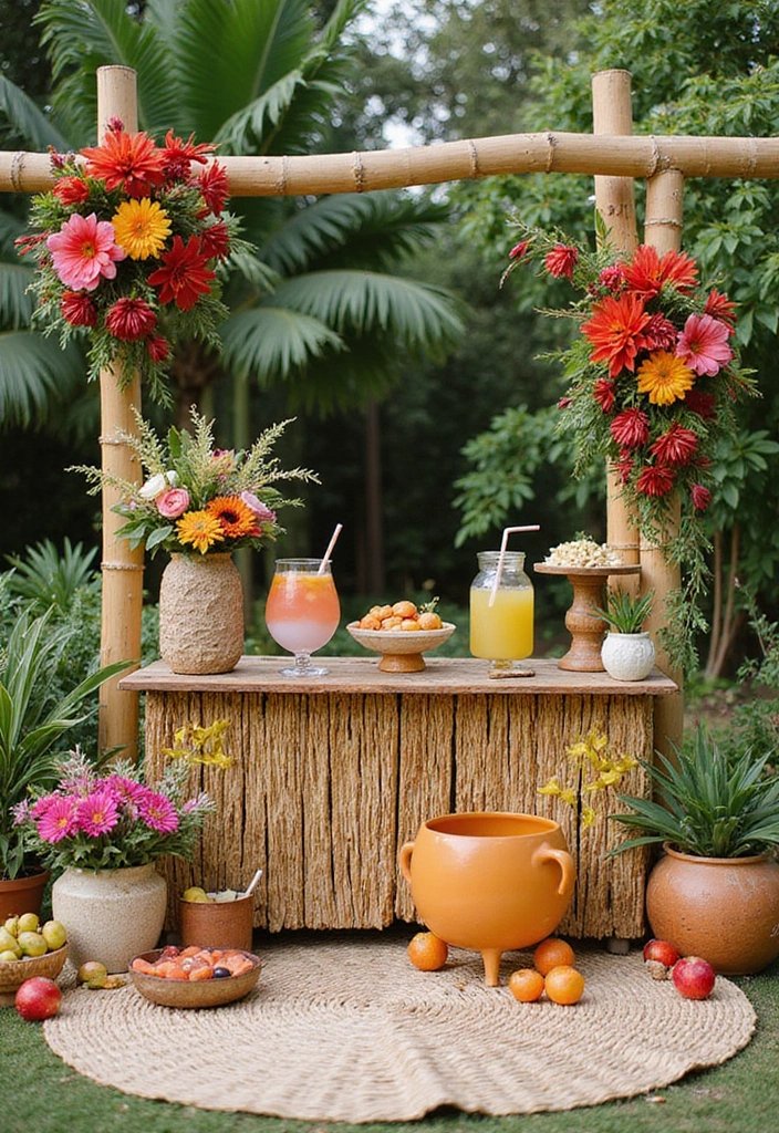 17 Floral Baby Shower Theme Ideas That Will Make Your Event Unforgettable! - 4. Tropical Floral Paradise