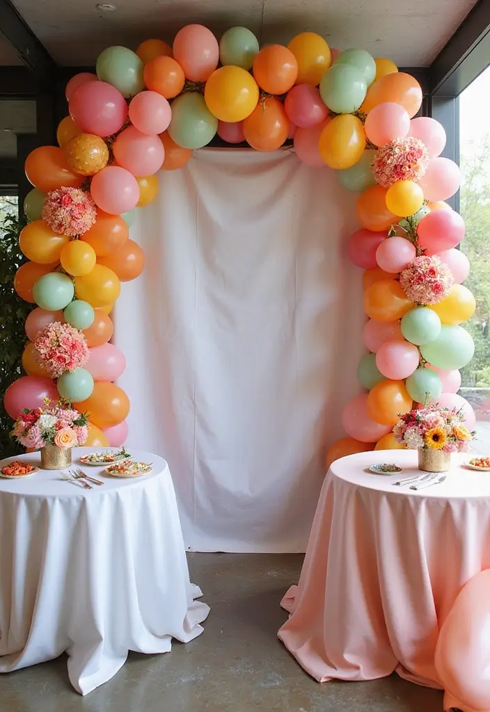 17 Floral Baby Shower Theme Ideas That Will Make Your Event Unforgettable! - 8. Floral Balloon Garlands