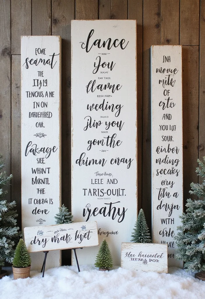 18 Magical Winter Princess Decor Ideas That'll Transform Your Baby Shower! - 15. Winter-Themed Signage