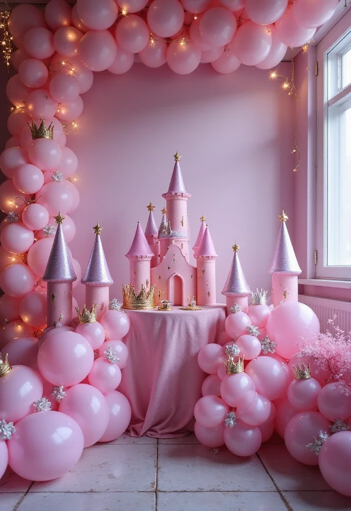 20 Epic Balloon Theme Ideas for Kids' Birthdays That Will Make Planning a Breeze! - 12. Princess Castle