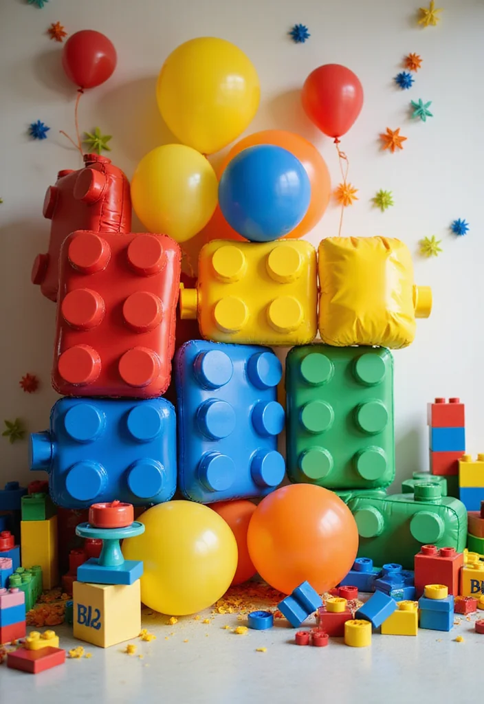 20 Epic Balloon Theme Ideas for Kids' Birthdays That Will Make Planning a Breeze! - 14. Lego Land Adventure