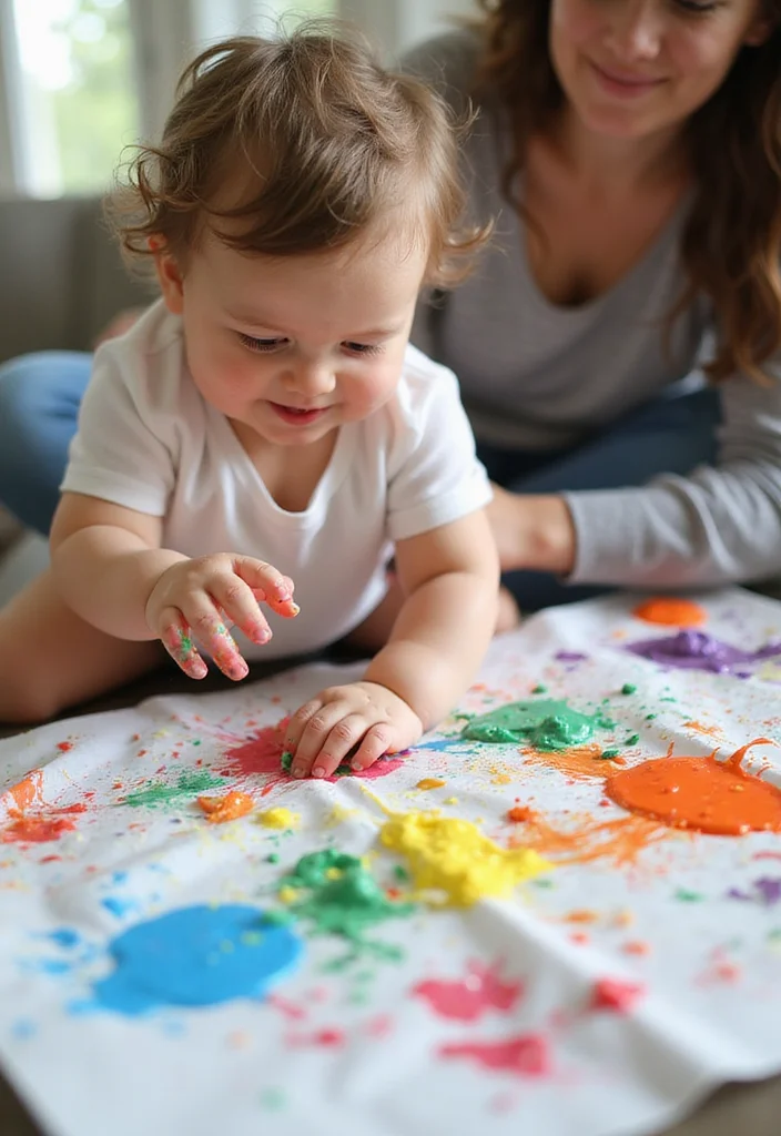 20 Interactive Playtime Activities for Babies That Strengthen Your Bond (Don't Miss #12!) - 8. Crafty Finger Painting
