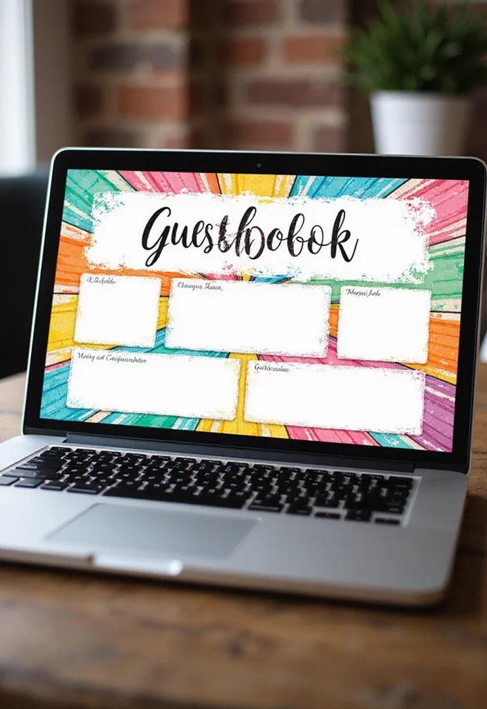 20 Stunning Decorating Ideas for Your Virtual Baby Shower (Guests Will Be Amazed!) - 17. Digital Guestbook