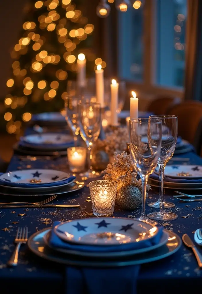 20 Twinkle Twinkle Little Star Baby Shower Ideas That Will Make You Shine Bright! - 1. Starry Night Table Setting