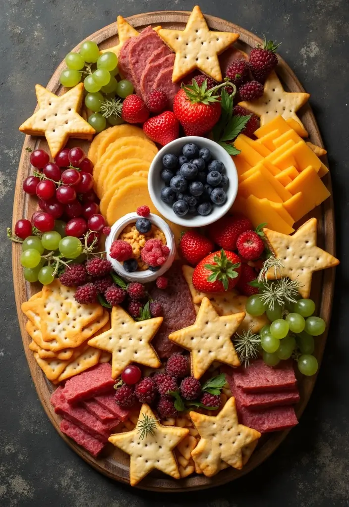 20 Twinkle Twinkle Little Star Baby Shower Ideas That Will Make You Shine Bright! - 16. Starry Themed Charcuterie Board