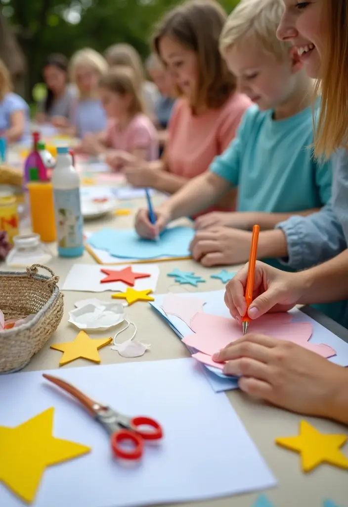 20 Twinkle Twinkle Little Star Baby Shower Ideas That Will Make You Shine Bright! - 17. Starry DIY Craft Station