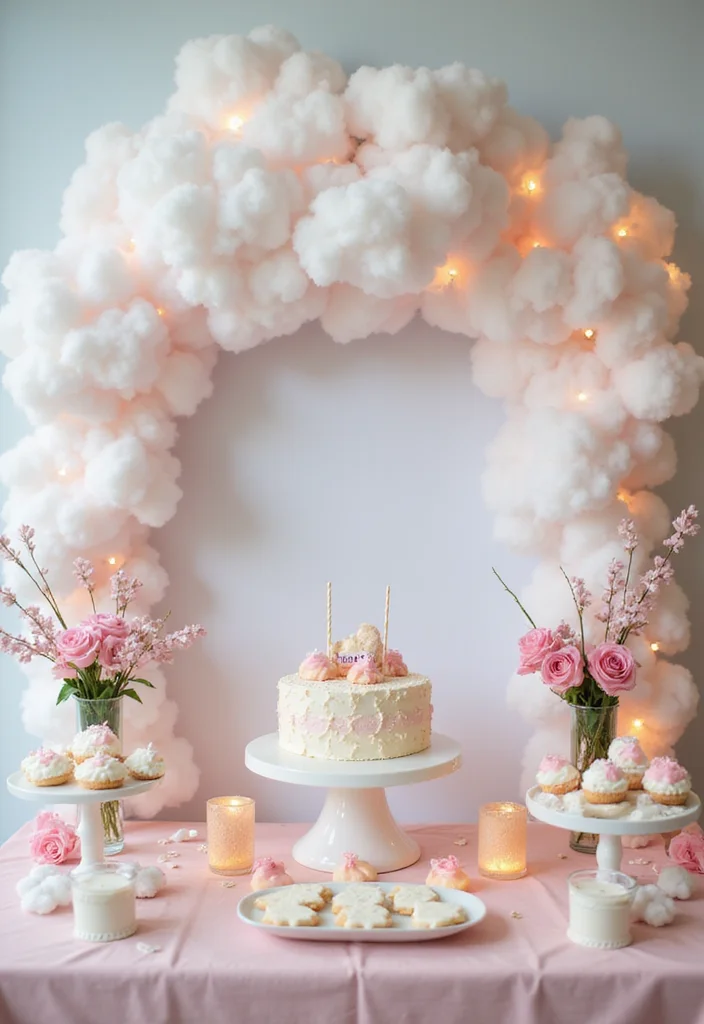 20 Whimsical Baby Birthday Inspirations with Clouds, Stars & Balloons (You’ll Love #3!) - 1. Cloud Nine Dreamland