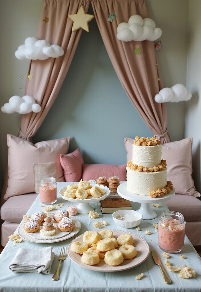 20 Whimsical Baby Birthday Inspirations with Clouds, Stars & Balloons (You’ll Love #3!) - 13. Storybook Stars