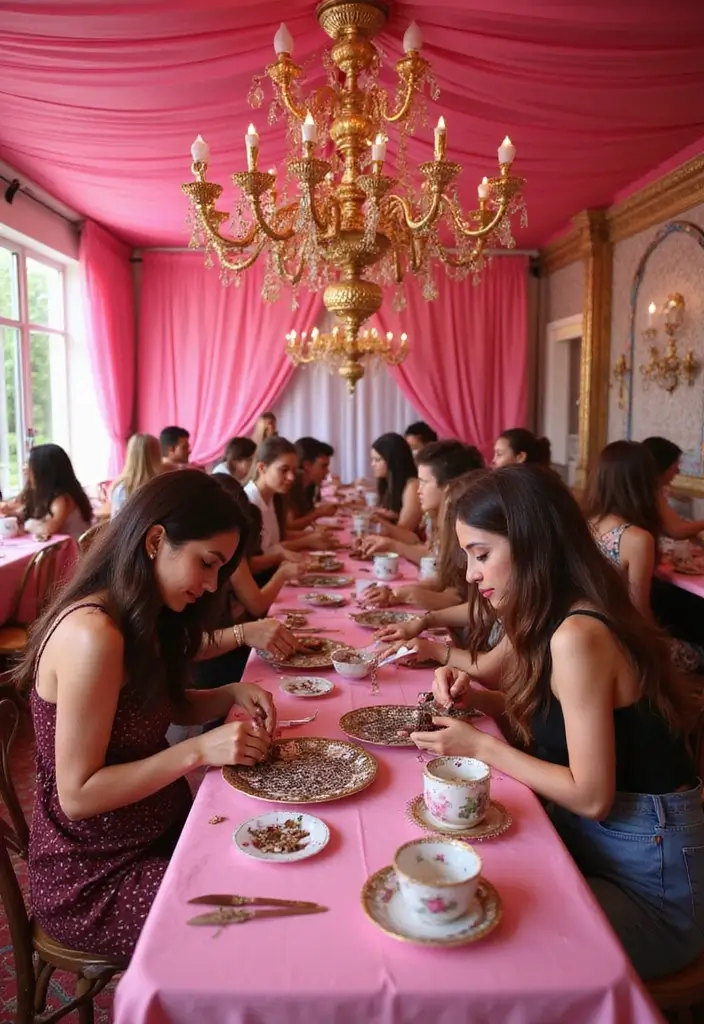 21 Cute Pink Pumpkin Baby Shower Ideas That Will Steal the Show (Especially #8!) - 14. Pink Pumpkin Henna Station