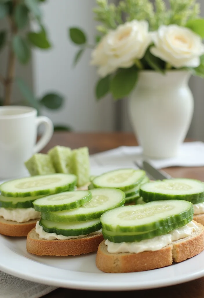 22 Budget Baby Shower Snacks That Are Delicious and Easy on Your Wallet (You Won't Believe #15!) - 15. Cucumber Sandwiches