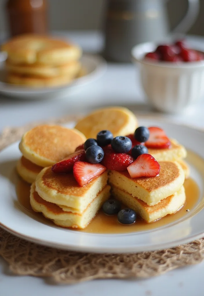 22 Budget Baby Shower Snacks That Are Delicious and Easy on Your Wallet (You Won't Believe #15!) - 20. Mini Pancake Stacks