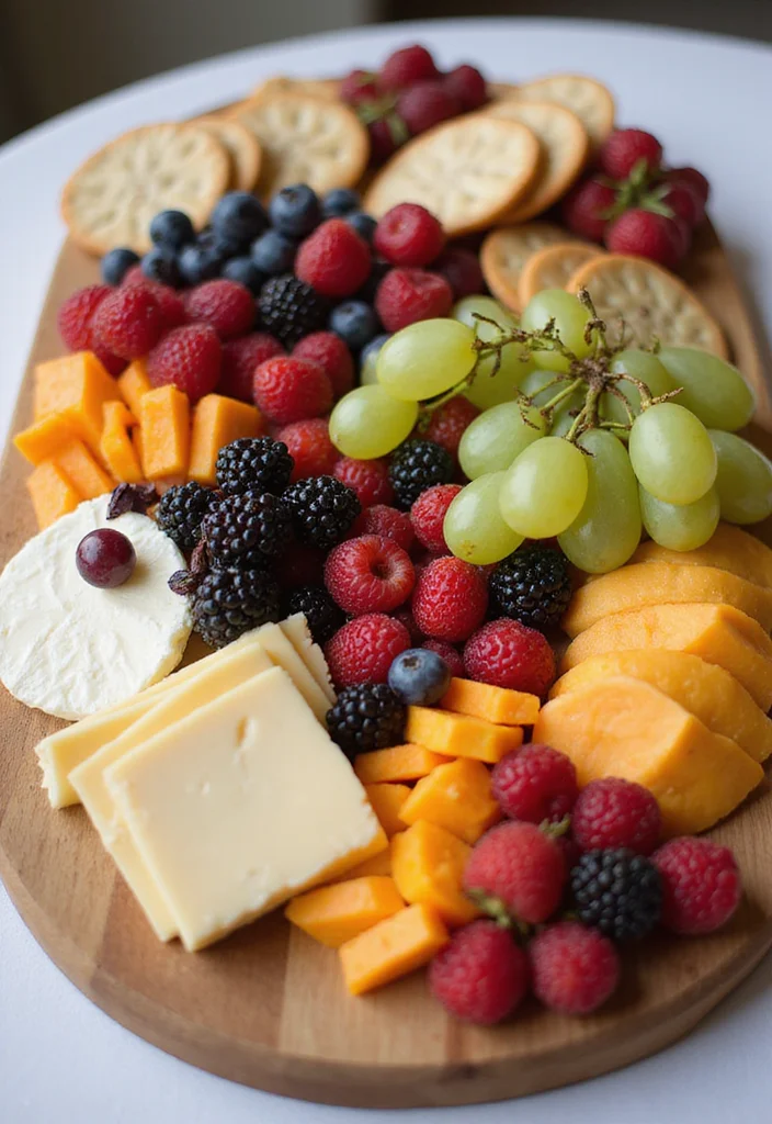 22 Budget Baby Shower Snacks That Are Delicious and Easy on Your Wallet (You Won't Believe #15!) - 4. Fruit and Cheese Platter