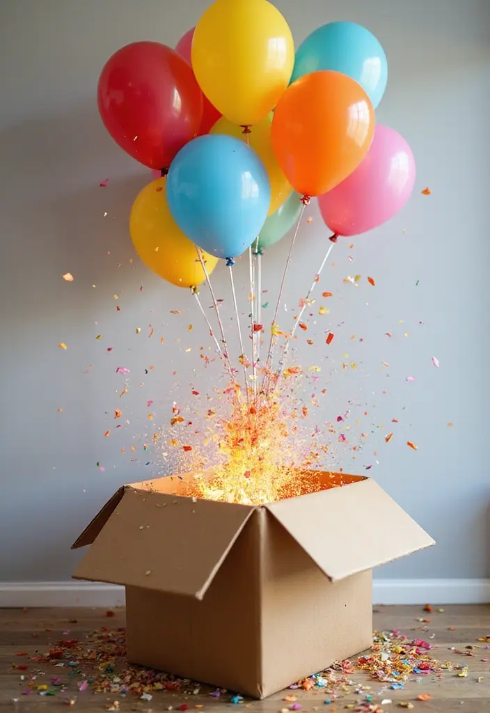 25 DIY Gender Reveal Ideas That Will Make Your Party Unforgettable (Wait Until You See #12!) - 18. Surprise Balloon Box