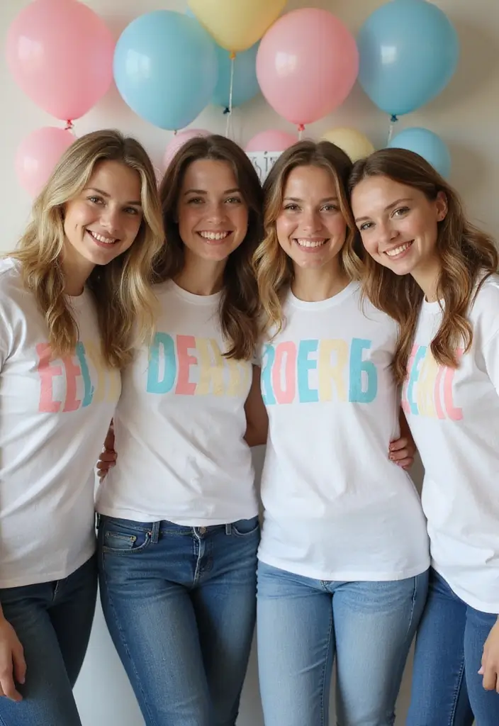 25 DIY Gender Reveal Ideas That Will Make Your Party Unforgettable (Wait Until You See #12!) - 7. DIY Gender Reveal T-Shirts