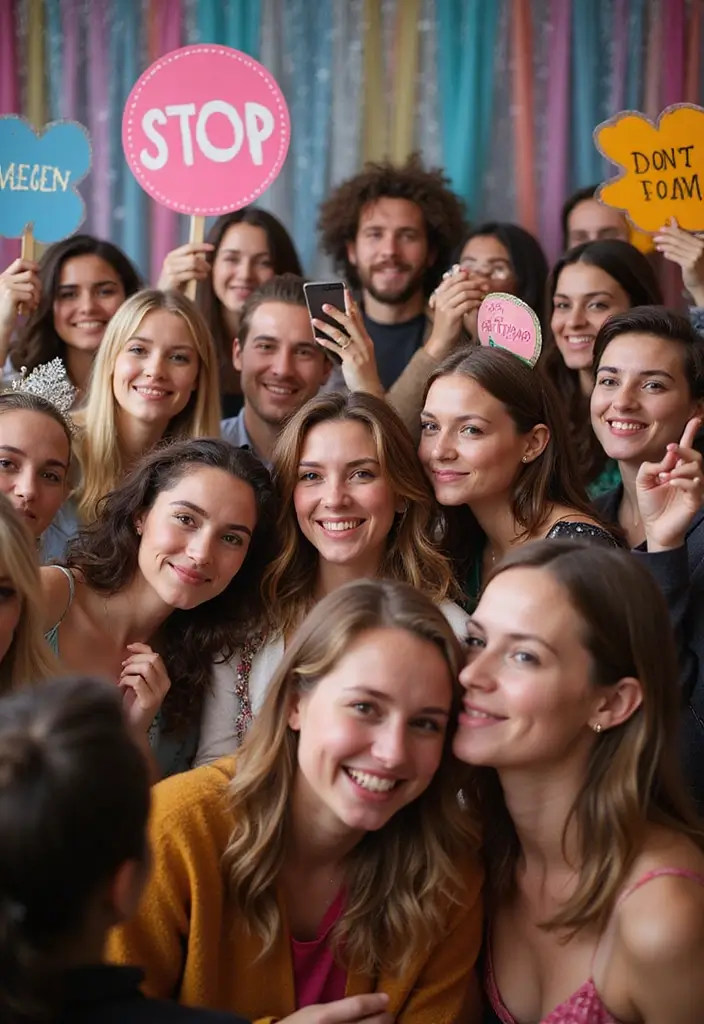 25 DIY Gender Reveal Ideas That Will Make Your Party Unforgettable (Wait Until You See #12!) - 8. Themed Photo Booth