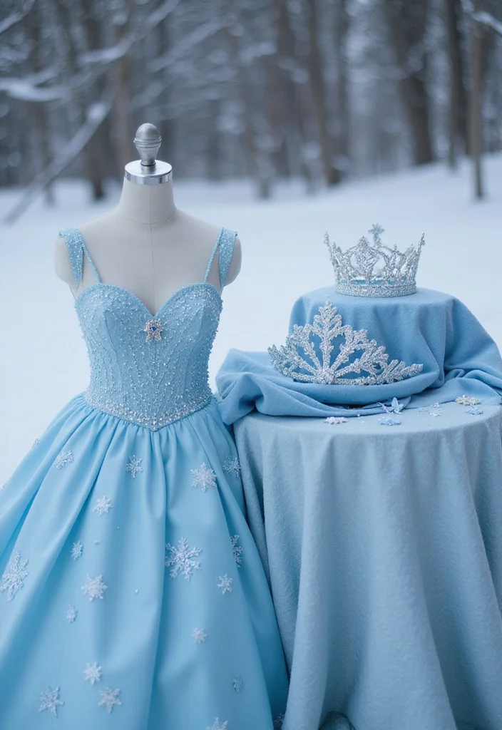 25 Enchanting Snowflake Princess Baby Shower Ideas That Will Melt Your Heart (Especially #14!) - 13. Elegant Party Attire