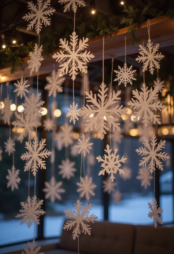 25 Enchanting Snowflake Princess Baby Shower Ideas That Will Melt Your Heart (Especially #14!) - 17. Snowflake Garland