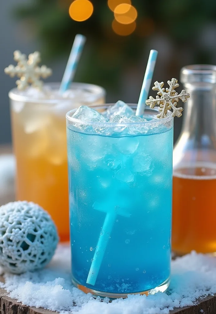 25 Enchanting Snowflake Princess Baby Shower Ideas That Will Melt Your Heart (Especially #14!) - 4. Chill Out with Winter Drinks