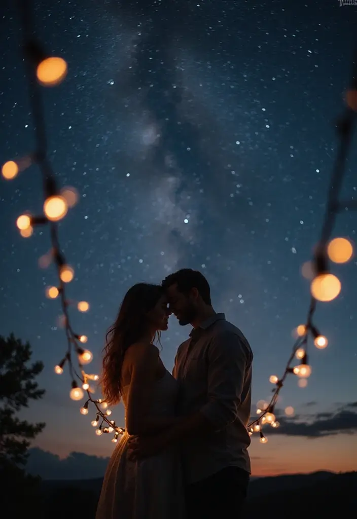 25 Stunning Pregnancy Couples Photo Shoot Ideas That Will Leave You Breathless! - 15. Under the Stars