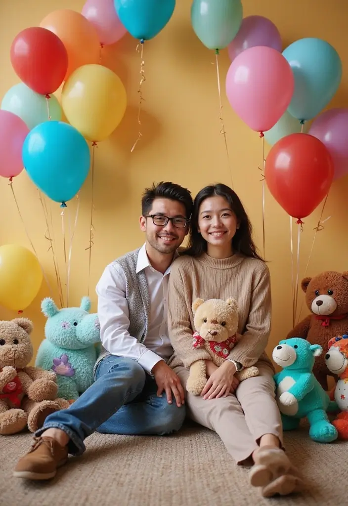 25 Stunning Pregnancy Couples Photo Shoot Ideas That Will Leave You Breathless! - 6. Whimsical Props