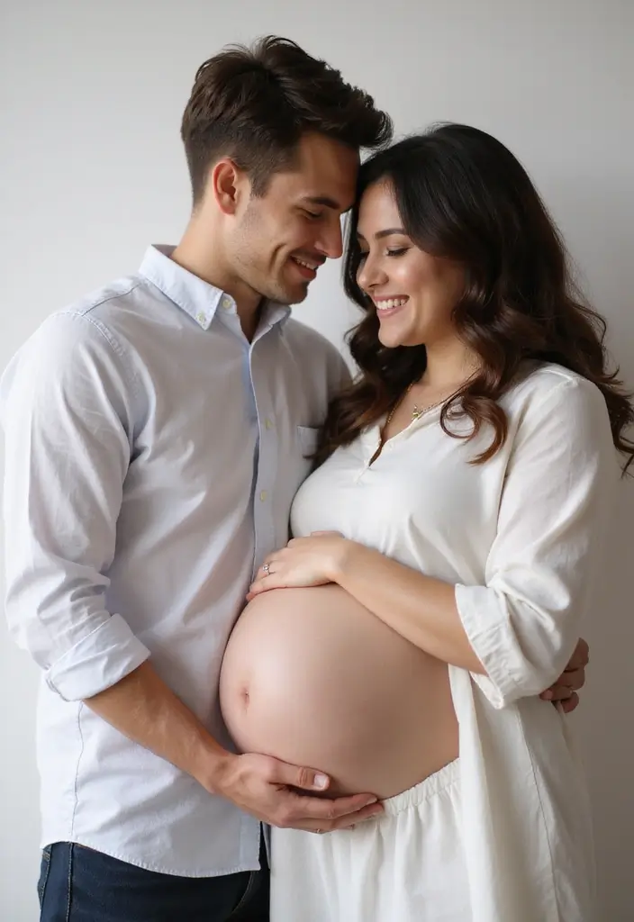 25 Stunning Pregnancy Couples Photo Shoot Ideas That Will Leave You Breathless! - 7. Embracing the Bump