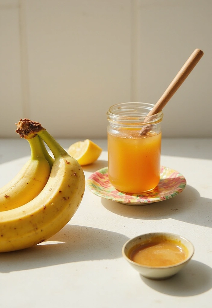 9 DIY Hair Masks for Postpartum Hair Loss That You Can Make at Home (Don't Miss #6!) - 2. Banana & Honey Treatment