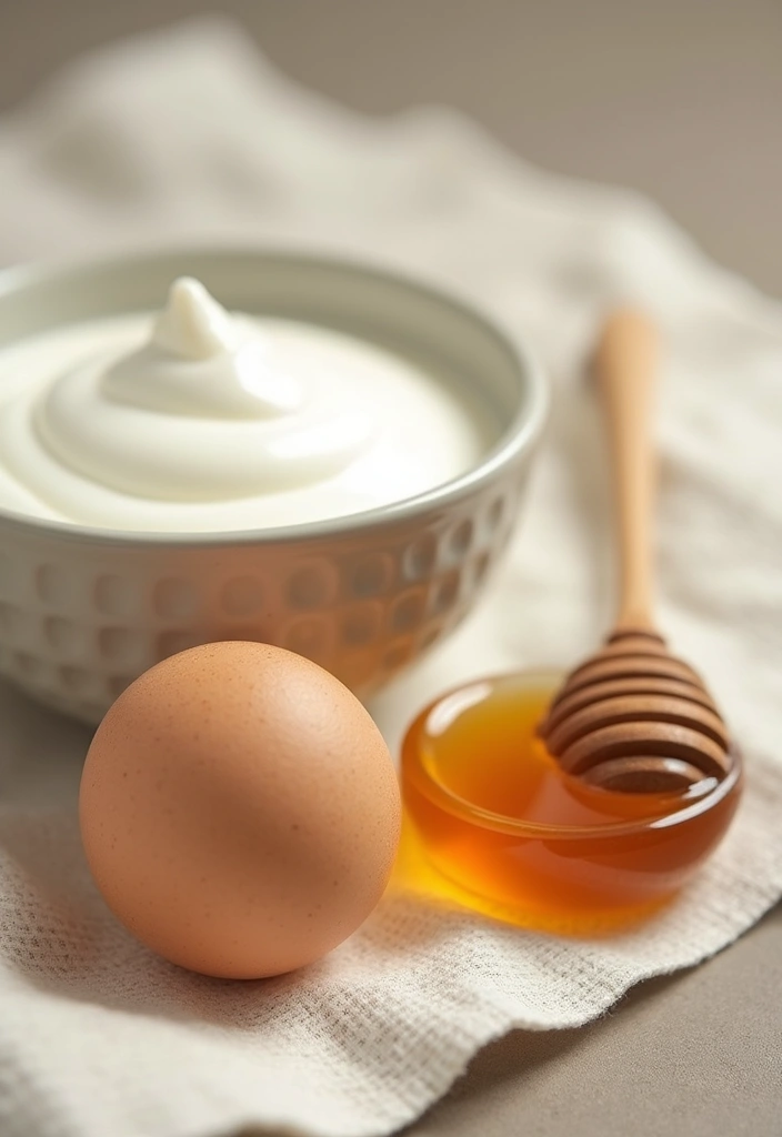 9 DIY Hair Masks for Postpartum Hair Loss That You Can Make at Home (Don't Miss #6!) - 4. Yogurt & Egg Mask