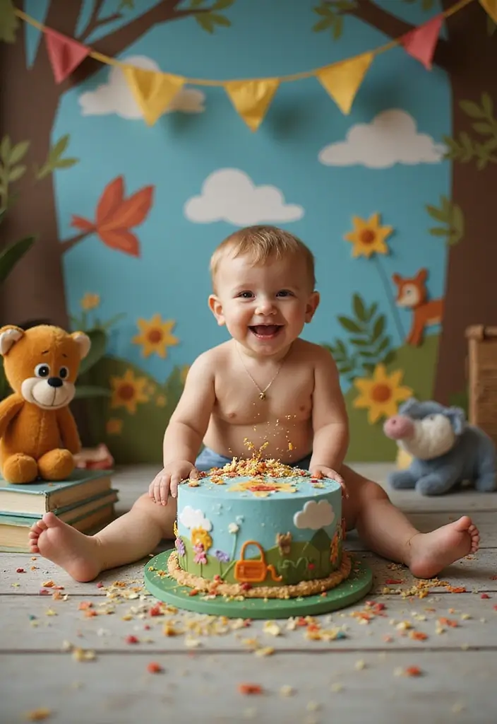 The 10 Best Cake Smash Themes for Capturing Your Baby's First Birthday Magic! - 3. Storybook Adventure