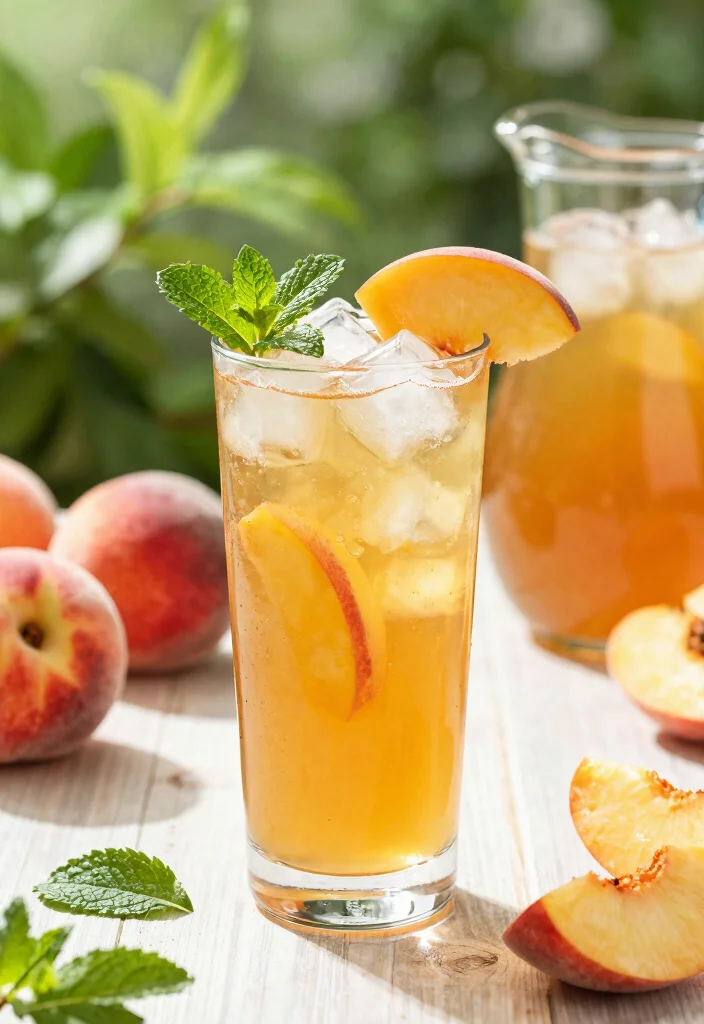 14 Delicious Drinks During Pregnancy That'll Keep You Hydrated and Happy! - 14. Sweet Peach Iced Tea