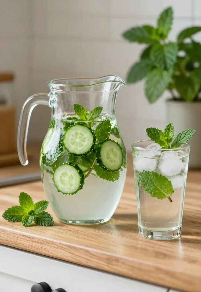 14 Delicious Drinks During Pregnancy That'll Keep You Hydrated and Happy! - 2. Refreshing Cucumber Mint Water