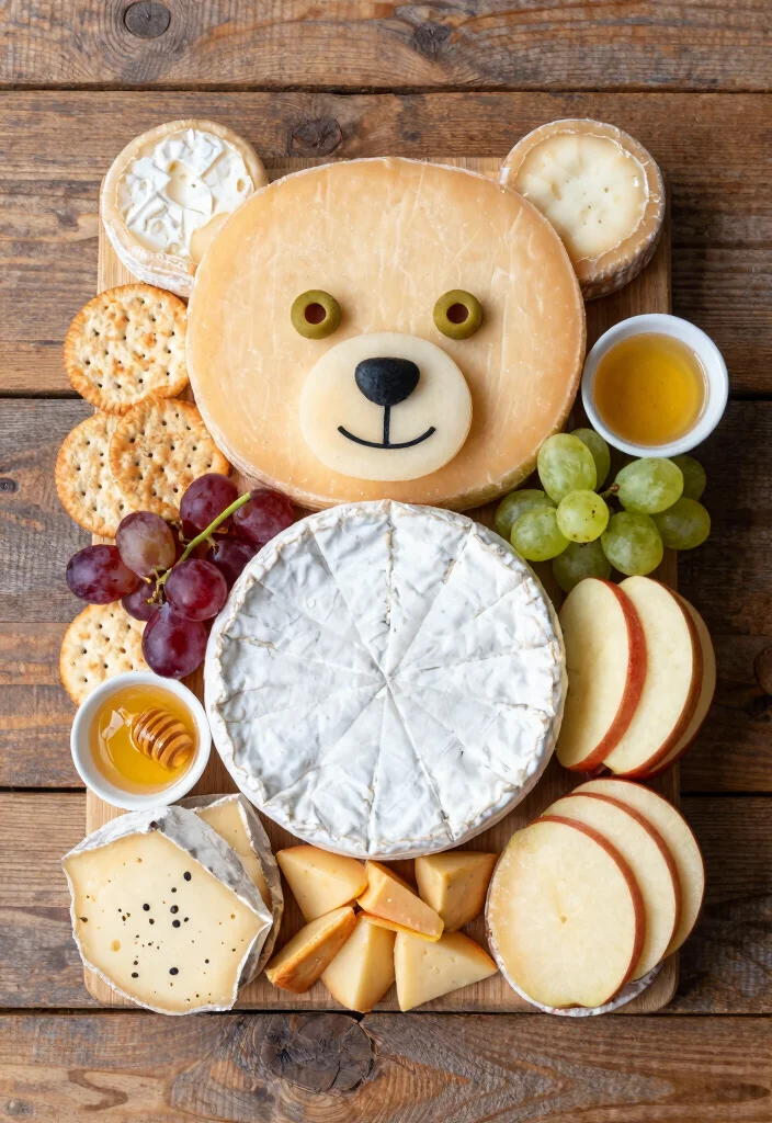 15 Bear-Themed Party Foods That'll Have Your Guests Roaring with Delight! - 3. Bear-Shaped Cheese Platter 1