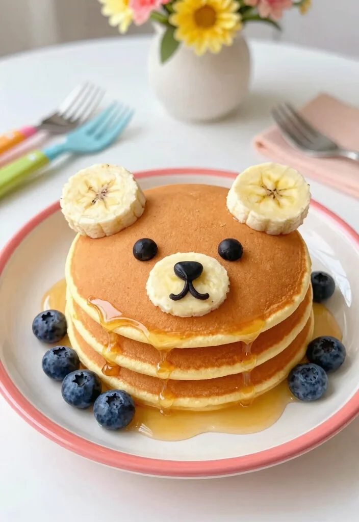 15 Bear-Themed Party Foods That'll Have Your Guests Roaring with Delight! - 6. Bear Face Pancakes 1